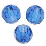 Perline sfaccettate rotonde di cristallo Preciosa 4mm - Capri Blue x20|raw }}