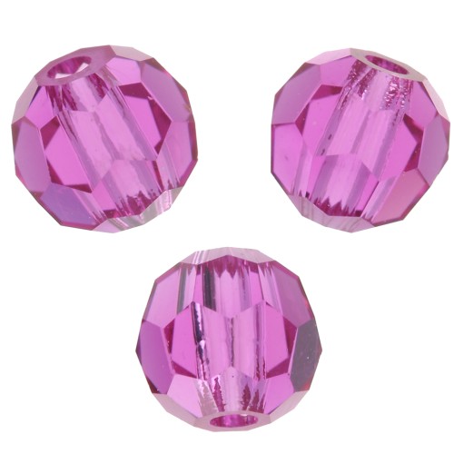 Perline sfaccettate di cristallo Preciosa 4mm - Fucsia x20