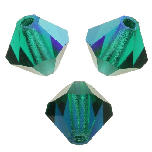 Biconi Preciosa 5 mm - MC Bead Rondell - Emerald AB x12