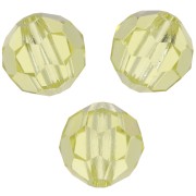 Perline sfaccettate rotonde da 6 mm di Preciosa Crystal - Jonquil x6
