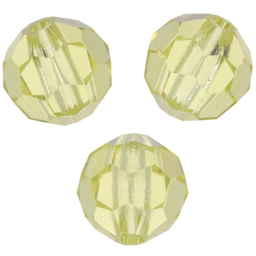Perline sfaccettate rotonde da 6 mm di Preciosa Crystal - Jonquil x6