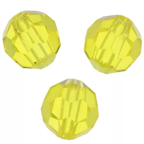 Perline sfaccettate rotonde da 6 mm di Preciosa Crystal - Citrino x6