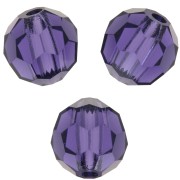 Perline sfaccettate rotonde da 6 mm di Preciosa Crystal - Deep Tanzanite x6|raw }}