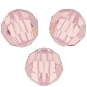 Perline sfaccettate rotonde da 6 mm di Preciosa Crystal - Zaffiro rosa x6