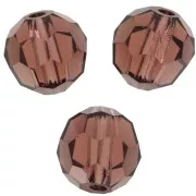 Perline sfaccettate rotonde da 6 mm di Preciosa Crystal - Light Burgundy x6