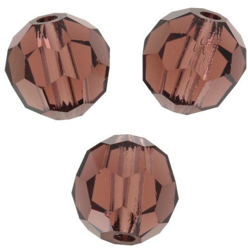 Perline sfaccettate rotonde da 6 mm di Preciosa Crystal - Light Burgundy x6