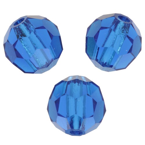 Perline sfaccettate rotonde da 6 mm di Preciosa Crystal - Capri Blue x6