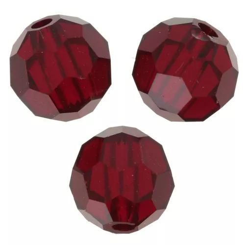 Perline sfaccettate rotonde da 6 mm di Preciosa Crystal - Siam x6