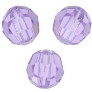 Perline sfaccettate rotonde da 6 mm di Preciosa Crystal - Viola x6