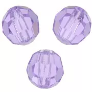 Perline sfaccettate rotonde da 6 mm di Preciosa Crystal - Viola x6