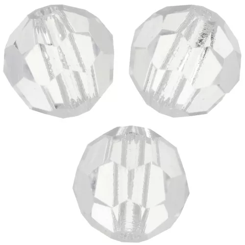 Perline sfaccettate rotonde da 6 mm di Preciosa Crystal - Cristallo x6