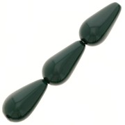 Perle Preciosa Pearshape Pearl 15x8 mm - Malachite x5|raw }}