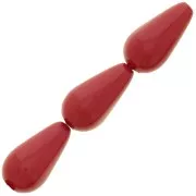Perle Preciosa Pearshape Pearl 15x8 mm - Cranberry x5