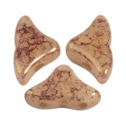 Perle in vetro Hélios® di Puca®  6x10 mm - Opaque Beige Bronze x10g|raw }}