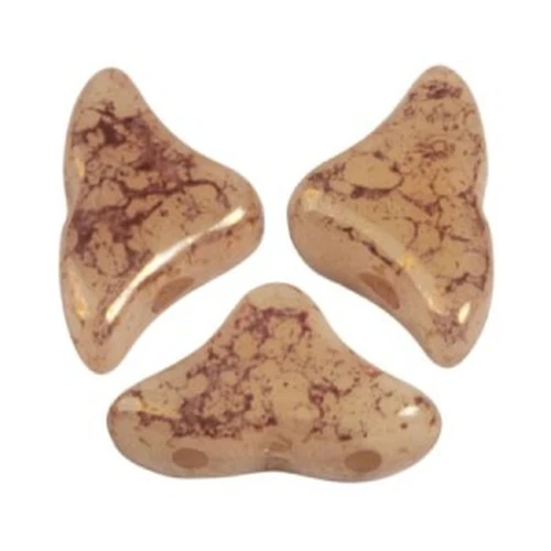 Perle in vetro Hélios® di Puca® 6x10 mm - Opaque Beige Bronze x10g