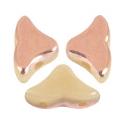 Perle in vetro Hélios® di Puca®  6x10 mm - Opaque Beige Capri Gold x10g|raw }}