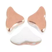 Perle in vetro Hélios® di Puca®  6x10 mm - Opaque White Capri Gold x10g