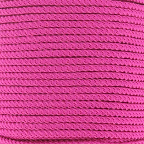 Cordone di poliestere intrecciato da 2mm - Fucsia x1m
