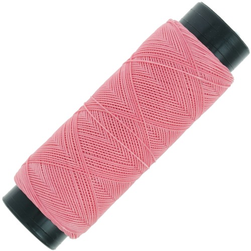 Filo piatto poliestere cerato Slam Cord per Micro Macramè 0,6 mm - Rosa x100m