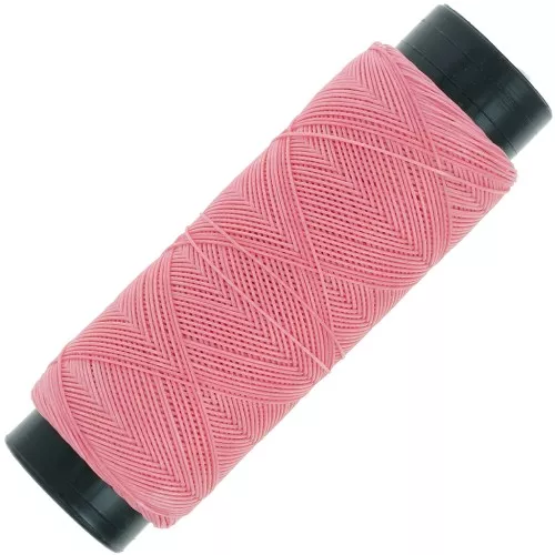 Filo piatto poliestere cerato Slam Cord per Micro Macramè 0,6 mm - Rosa x100m