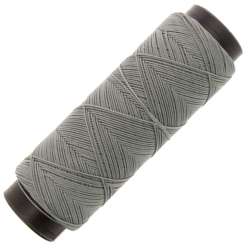 Filo piatto poliestere cerato Slam Cord per micro macramè 0,6 mm - Grigio x100m