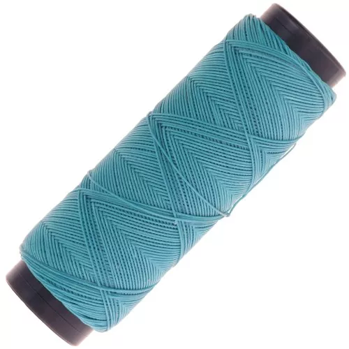 Filo piatto poliestere cerato Slam Cord per Micro Macramè 0,6 mm - Turchese x100m
