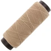 Filo piatto poliestere cerato Slam Cord per micro macramè 0,6 mm - Sable x100m