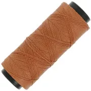 Fil plat en polyester ciré - Slam Cord pour micro macramé 1 mm - Mocca x100m
