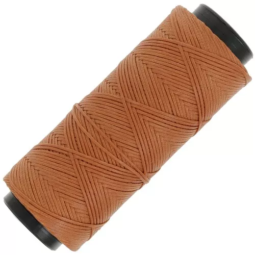 Filo piatto poliestere cerato Slam cord per micro macramè 1mm - Mocca x100m