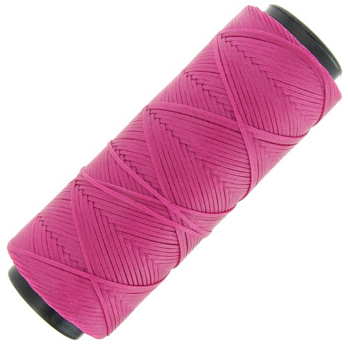Filo piatto poliestere cerato Slam Cord per micro macramè 1mm - Fucsia x100m