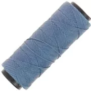 Filo piatto poliestere cerato Slam Cord per Micro Macramé 1mm - Blu Denim x100m