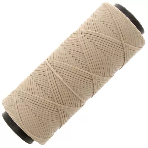 Filo piatto poliestere cerato Slam Cord per micro macramè 1 mm - Sable x100m