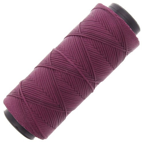 Filo piatto poliestere cerato Slam Cord per micro macramè 1mm - Magenta x100m