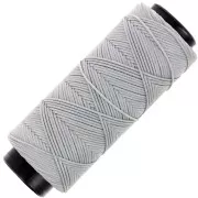 Fil plat en polyester ciré - Slam Cord pour micro macramé 1 mm - Gris x100m
