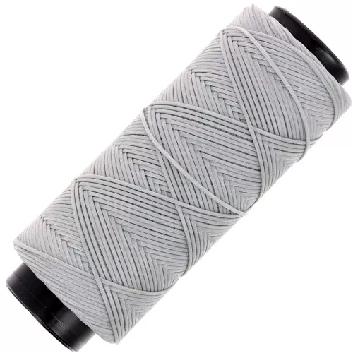 Filo piatto poliestere cerato Slam Cord per micro macramè 1mm - Grigiox100m