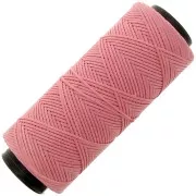 Fil plat en polyester ciré - Slam Cord pour micro macramé 1 mm - Rose x100m