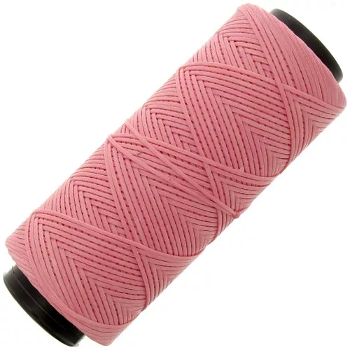 Filo piatto poliestere cerato Slam Cord per Micro Macramè 1mm - Rosa x100m