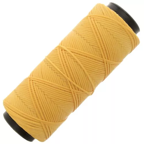 Filo piatto poliestere cerato Slam Cord per Micro Macramè 1mm - Giallo x100m