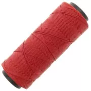 Fil plat en polyester ciré - Slam Cord pour micro macramé 1 mm - Rouge x100m