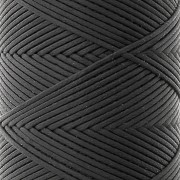 Filo piatto poliestere cerato Slam Cord per Micro Macramè 1mm - Nero x100m