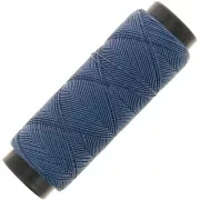 Filo piatto poliestere cerato Slam Cord per Micro Macramé 0,6mm Blue Denim x100m