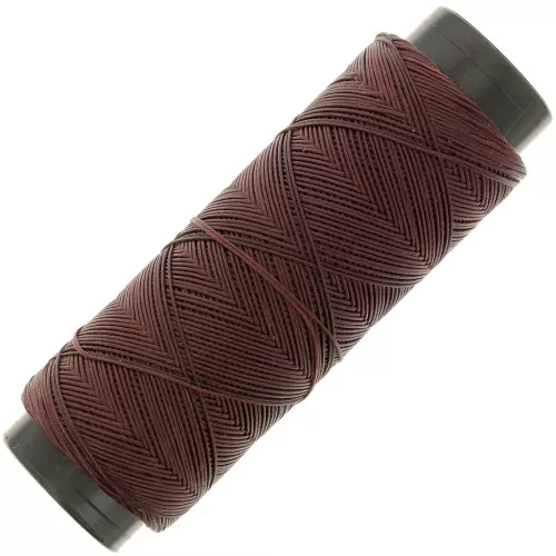 Filo piatto poliestere cerato Slam Cord per Micro Macramè 0,6 mm - Cacao x100m