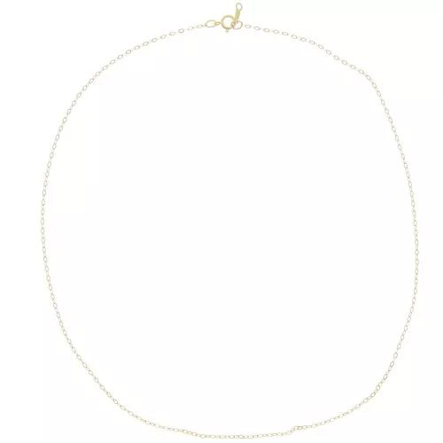 Girocollo maglia forzatina limata 1.5 mm - Gold filled x46cm
