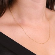 Girocollo maglia forzatina limata 1.5 mm - Gold filled x46cm