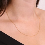 Girocollo maglia forzatina 1.6 mm - Gold filled x46cm