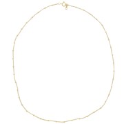 Collana a maglia cordonata con perle rotonde alternate da 2 mm Gold filled (oro laminato) x 46 cm|raw }}