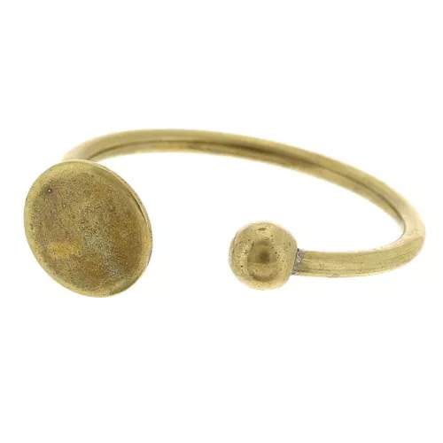 Anello regolabile con base per cabochon piatto 8mm - Bronzo x1