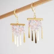 Terminale per tessitura Miyuki 10 mm seed bead - Dorato rosa x1