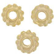 Perle rotonde effetto fiore 8 mm - Dorato con oro fino x6|raw }}
