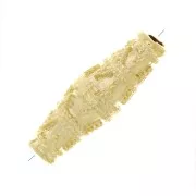 perla tubolare lavorata 24x8 mm - dorato con oro fino x1